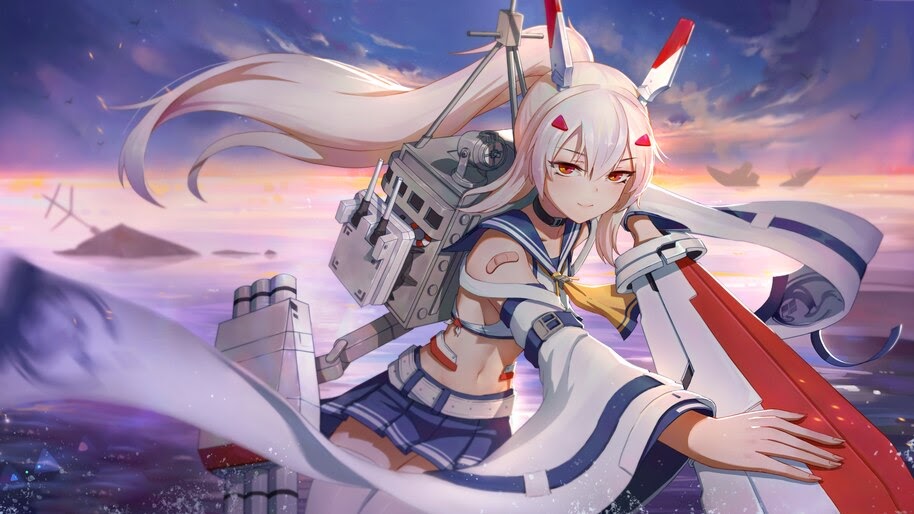 ayanami (azur lane) azur lane sword tagme (artist) water on ayanami azur lane wallpapers