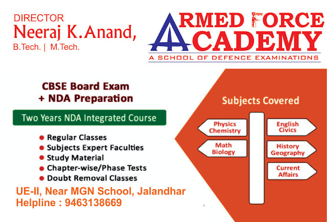 Best Defence Exams coaching institute in Jalandhar Neeraj Anand Classes