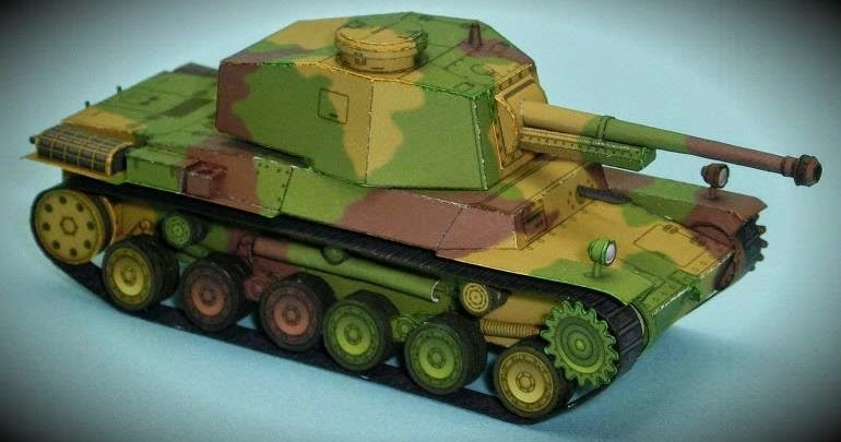 Papermau Ww2`s Japanese Medium Tank Chi Nu Paper Model By Lazy Life