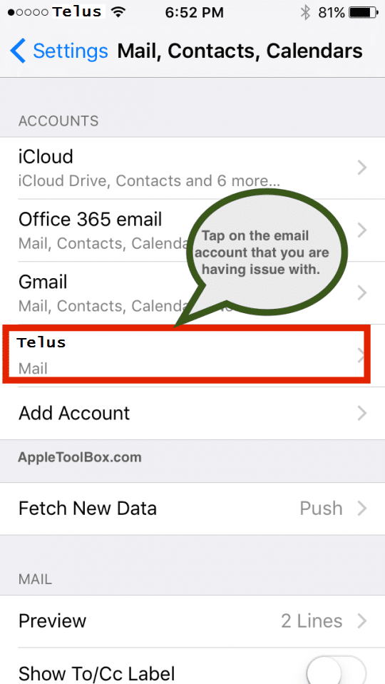 Unable to send email from or email account on