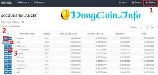 Lấy địa chỉ ví trên Bittrex