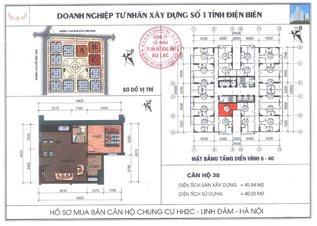 thiết kế căn hộ 38 HH2C Linh Đàm
