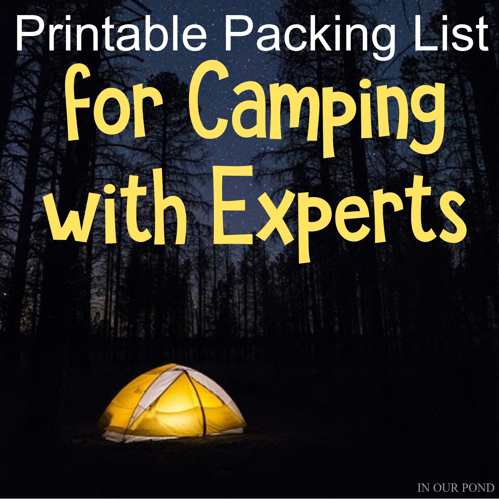 What to Bring When You're Camping with Experts