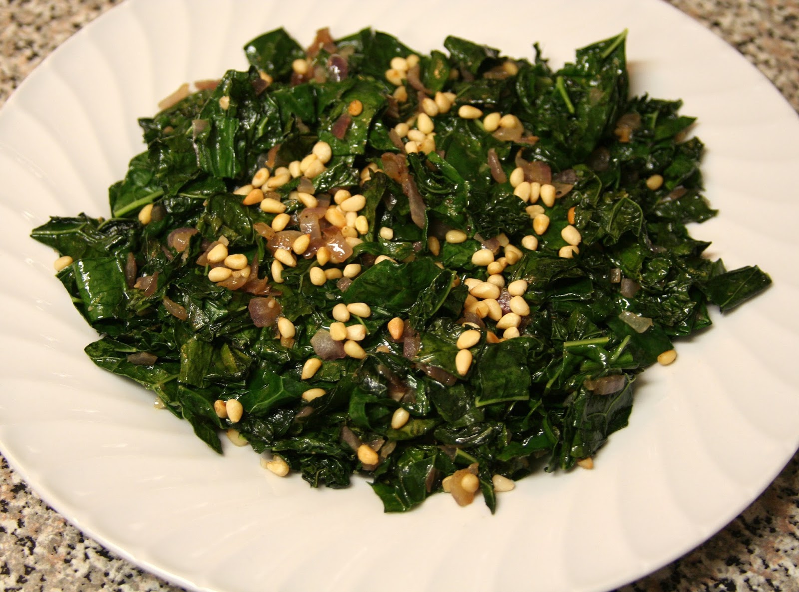 Culturally Confused Bon Appetit Quick Sautéed Kale with Toasted Pine Nuts