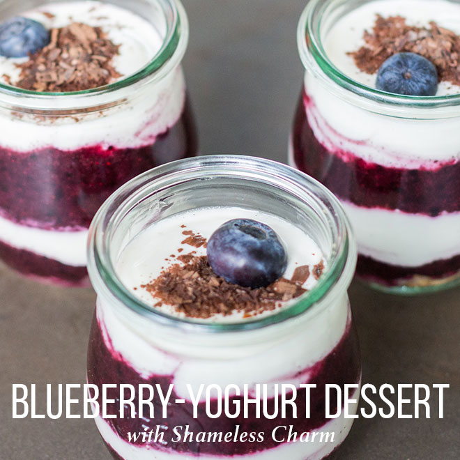 Shameless Smoothies BlueberryYoghurt Dessert with Vanilla
