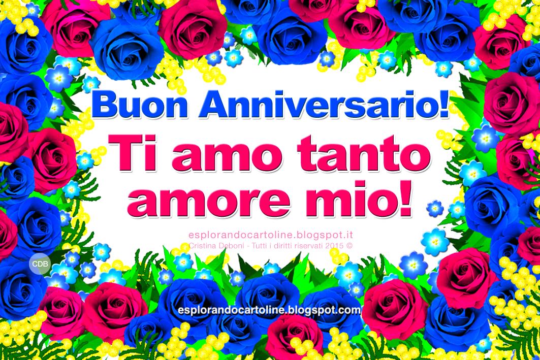 CDB Cartoline per tutti i gusti Cartolina 🌿🌺🌺🌺🌿 BUON ANNIVERSARIO! Ti jpg (1063x709)