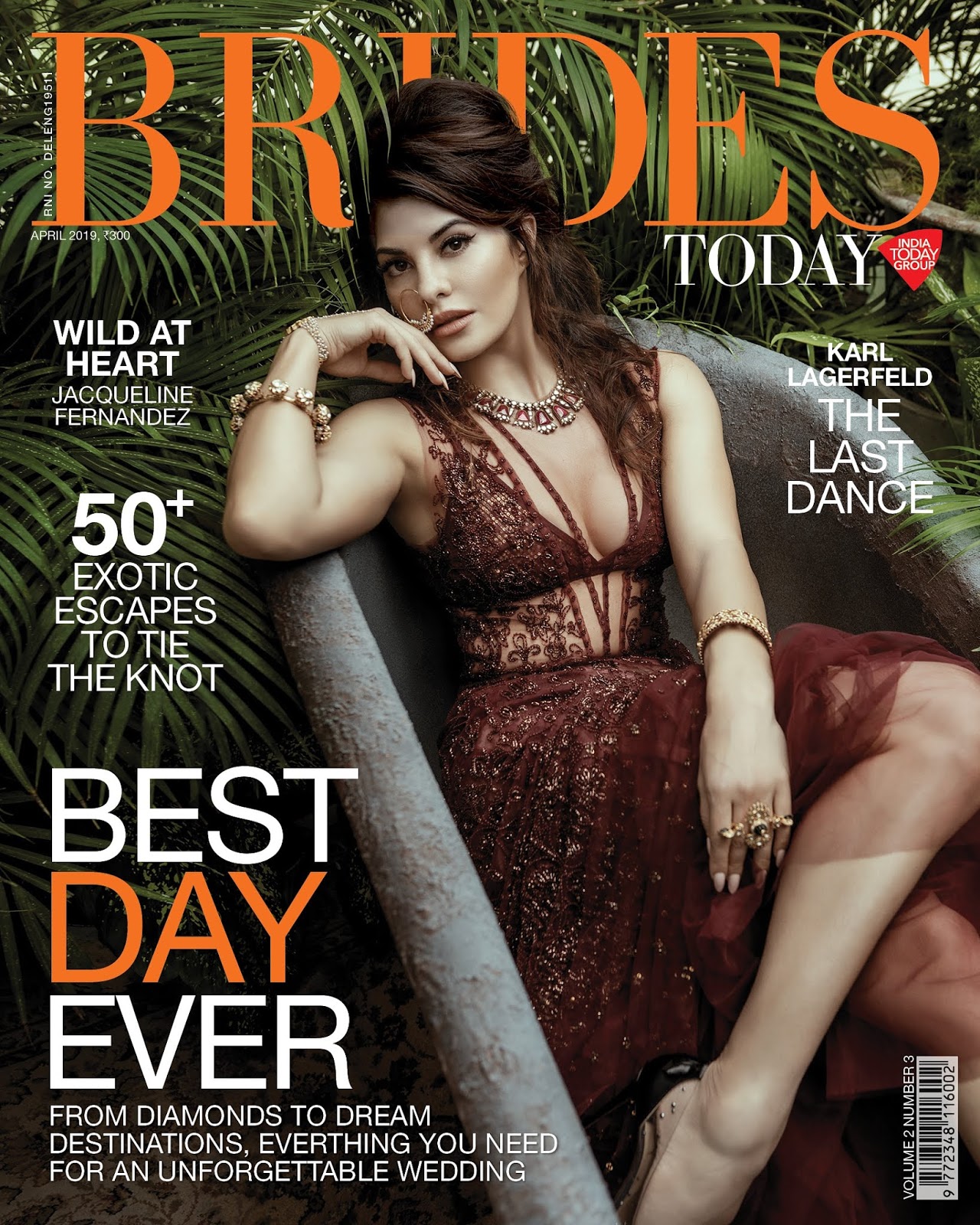 Jacqueline Fernandez Sizzles on the April 2019 Cover of Brides Today