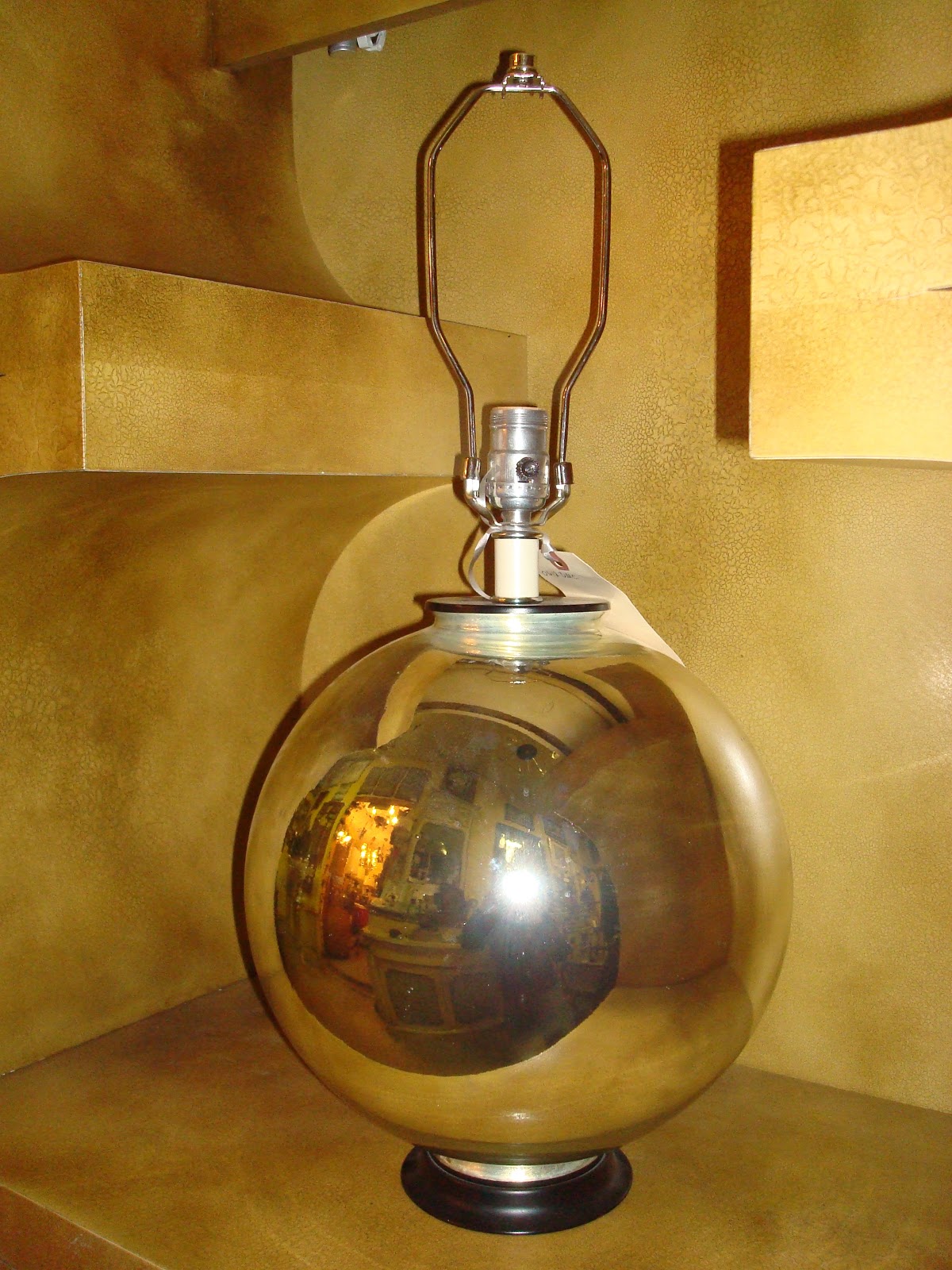 Era Antiques: Mid Century Mercury Glass Table Lamp