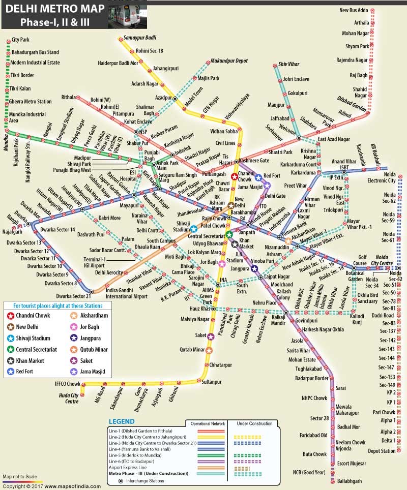 Rithala To Narela Metro Route Map The Future Of Delhi Metro: 2018
