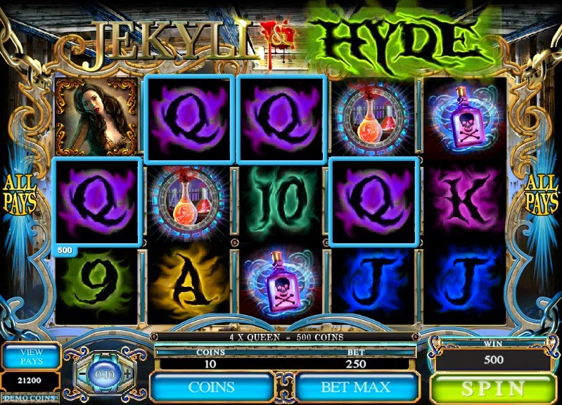 Jekyll and Hyde Video Slot Screen