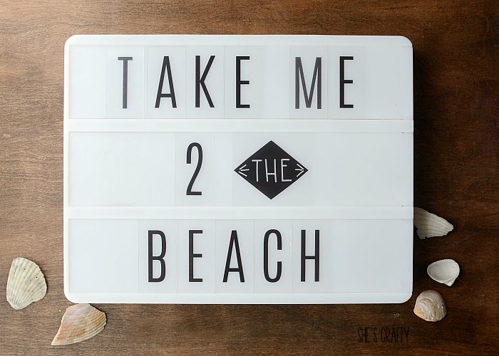 Summer letter board and light box saying ideas, take me to the beach