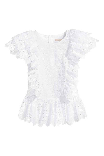handm blouse with broderie anglaise