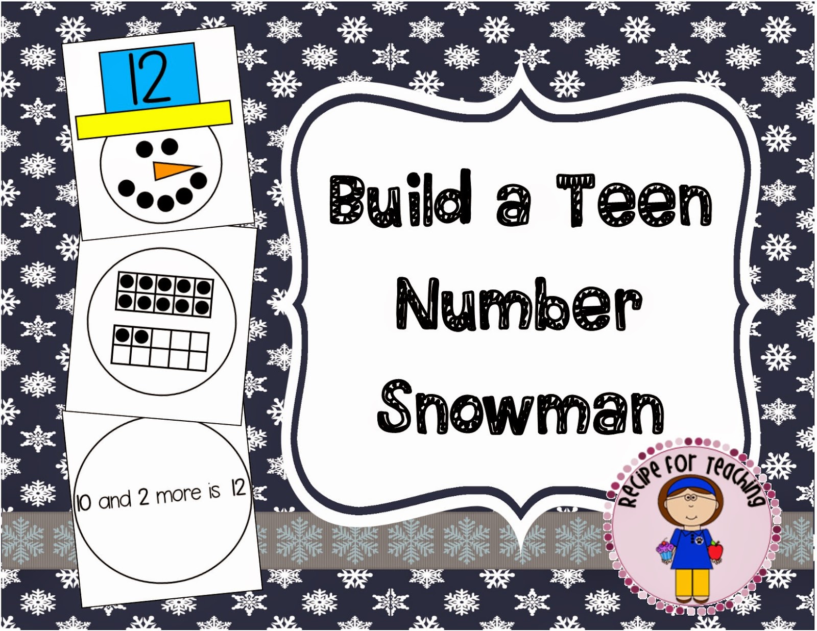 http://www.teacherspayteachers.com/Product/Teen-Number-Snowmen-1630050
