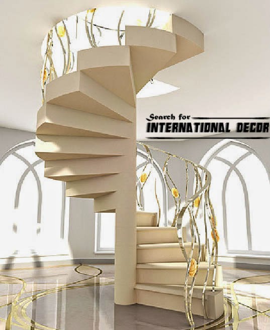 Spiral Staircase To The Second Floor Or Attic In A Private Home Home