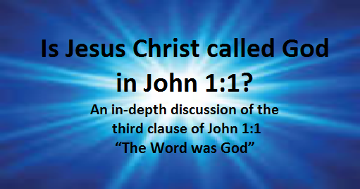 THE IGLESIA NI CRISTO: On John 1:1c “the Word was God” – What it truly ...