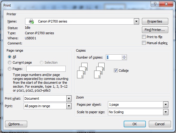 Cara Mencetak Halaman Yang Diseleksi Di Microsoft Word Print Out 1 Halaman Tutorial Komputer