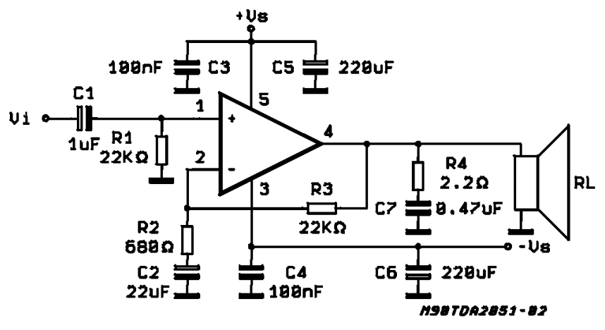 40W Hi Fi AUDIO POWER AMPLIFIER | Electical Circuit