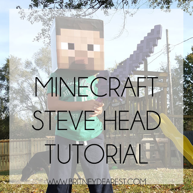 minecraft steve, craft, box, head, tutorial, youtube, how to, build, DIY, do it yourself, minecraft, easy, quick, cheap