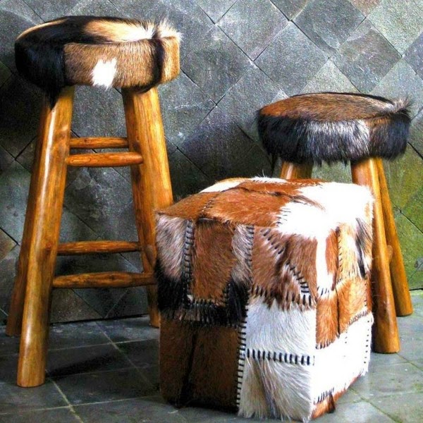 Interesting proposals for stool made of fur!