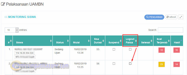 Cara Menggunakan Fitur Logout Paksa Pada Aplikasi UAMBNBK