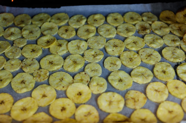 Baked Plantain Chips 3 Ways