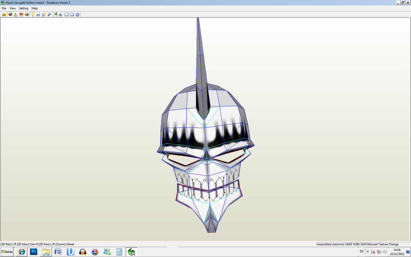 bleach papercraft mascara vizards