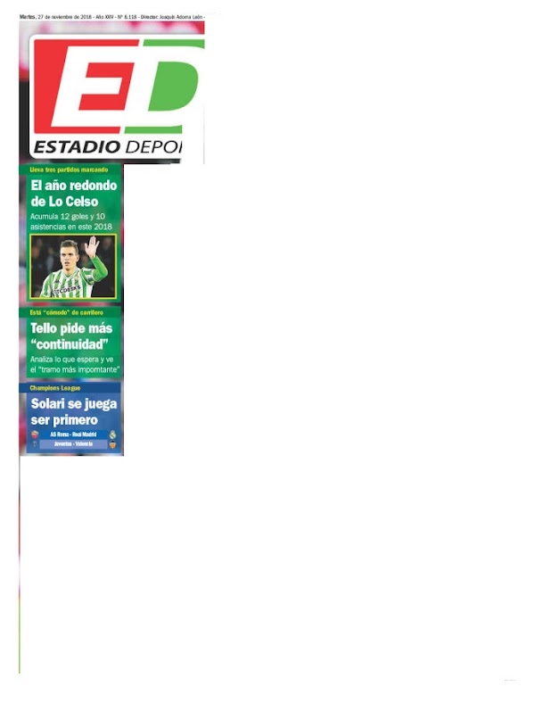 Betis, Estadio Deportivo: "El año redondo de Lo Celso" Betis, Estadio Deportivo: "El año redondo de Lo Celso"