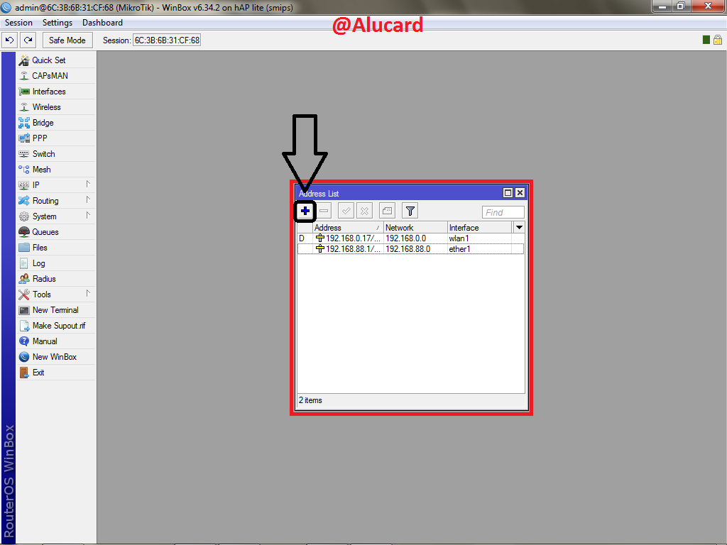 Setting IP Address Mikrotik via Winbox Jurnal Mikrotik