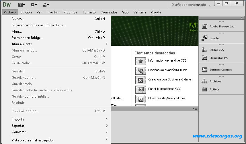 Adobe Dreamweaver CS6 Portable Full Español