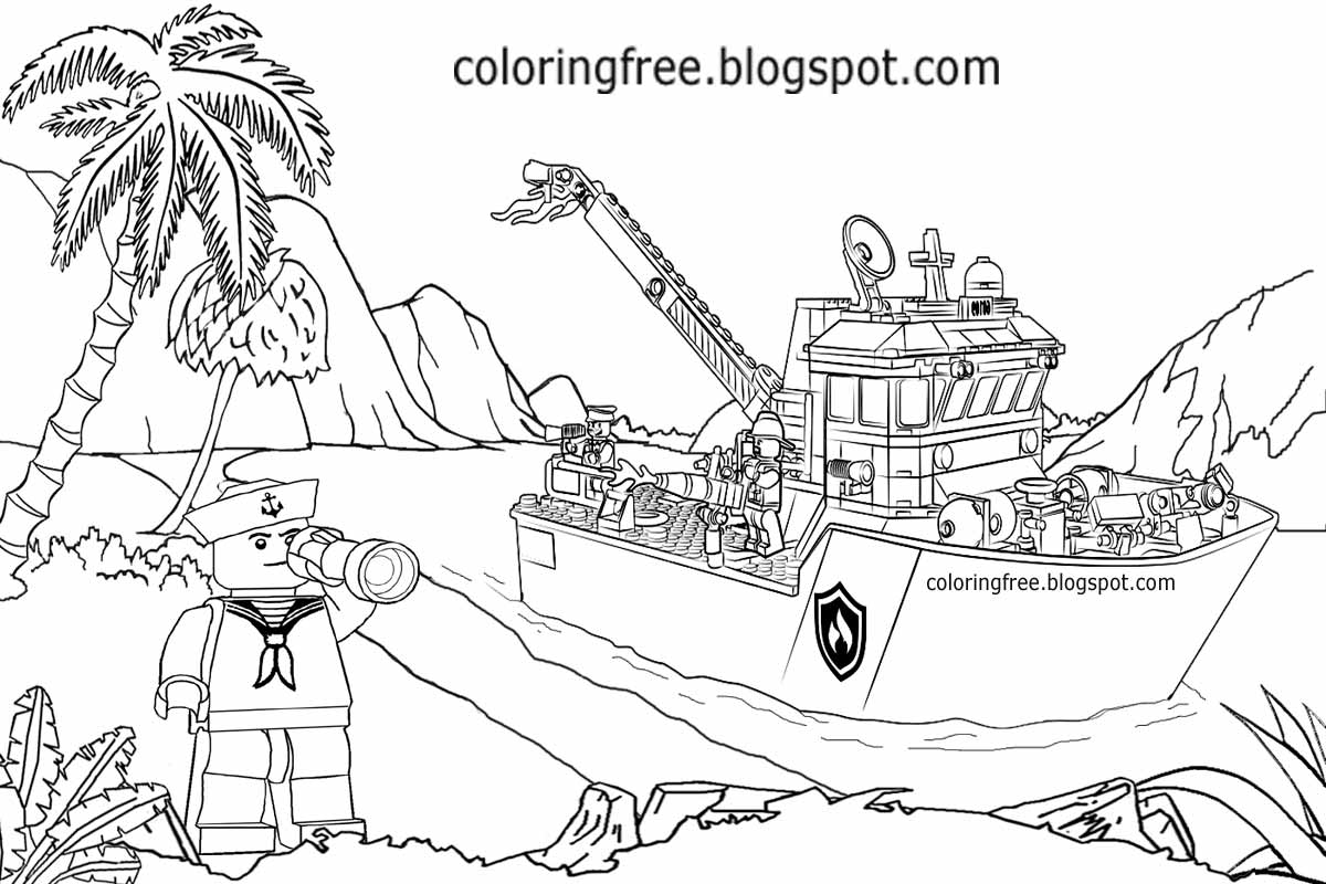 Printable Lego City Coloring Pages For Kids Clipart Activities 