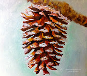 Decided to turn the pine cone upside down and have it hanging from a branch.