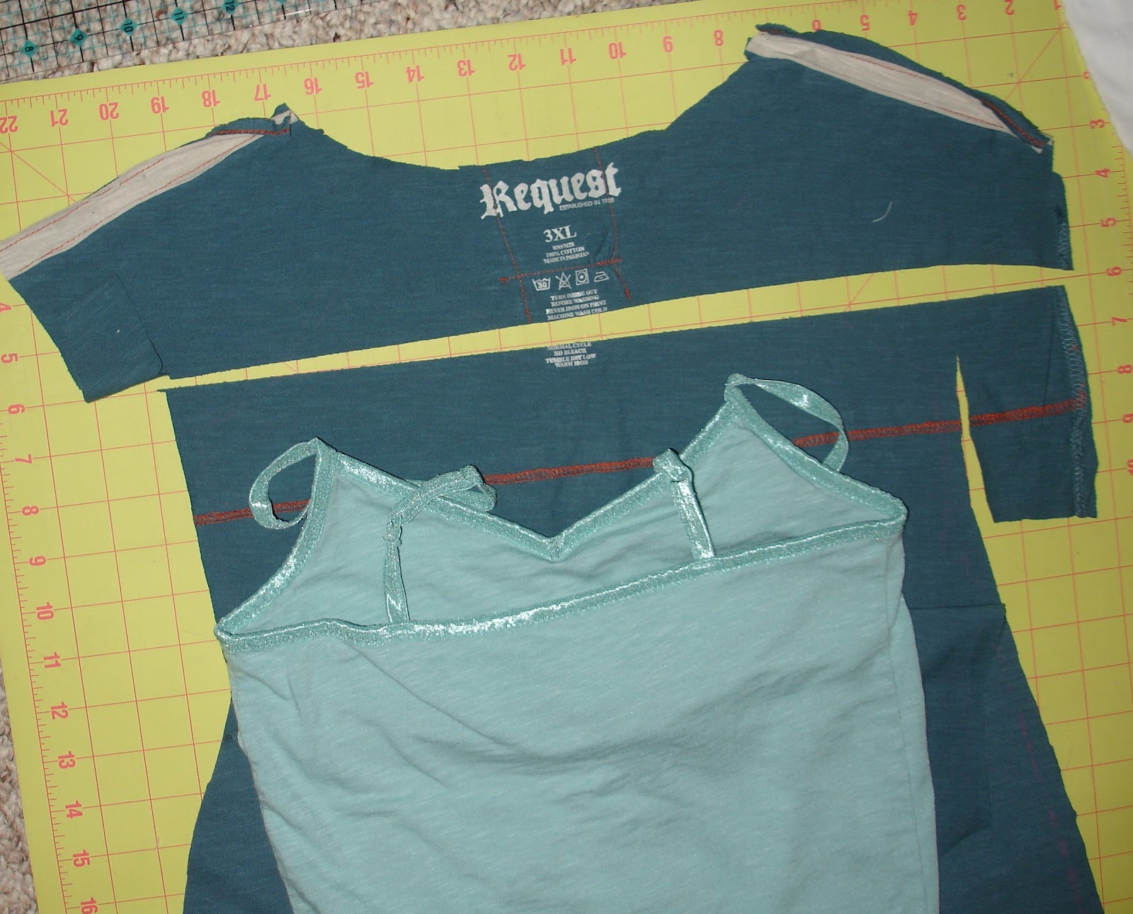 Sleeping Or Sewing: Make a XXXL Mans T-Shirt into a Summer Dress