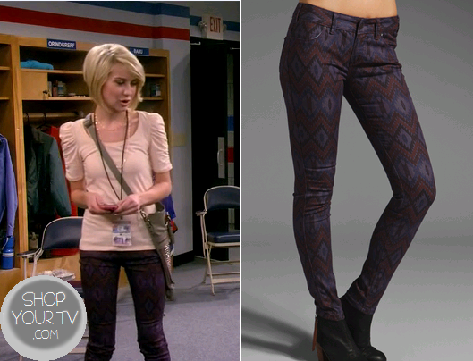 Baby Daddy: Season 2 Episode 5 Riley's Purple Geometric Print Jeans ...
