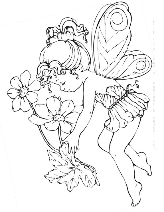 fairies and pixies coloring pages - photo #27