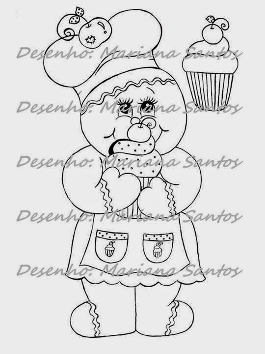 desenho boneca ginger com cupcakes