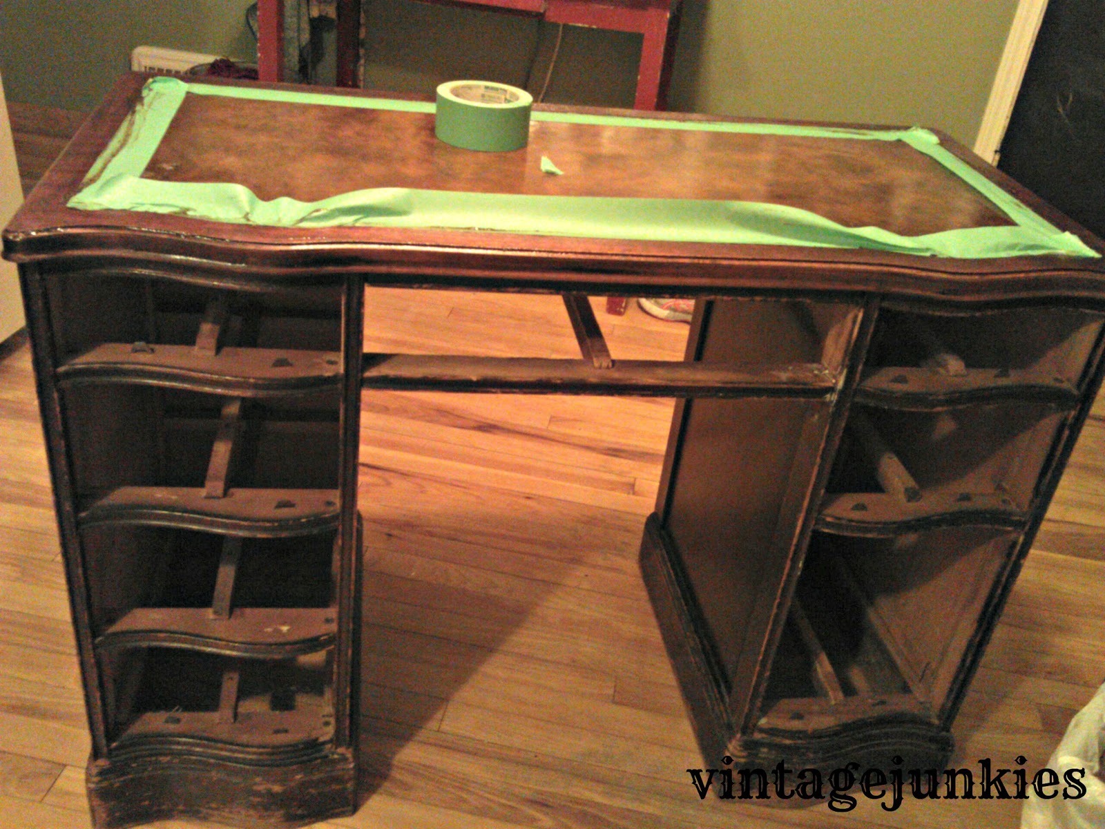 Vintage Junkies Leather Top Desk