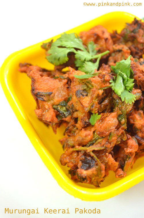 Murungai Keerai Pakoda Recipe Drumstick Leaves Moringa Leaves