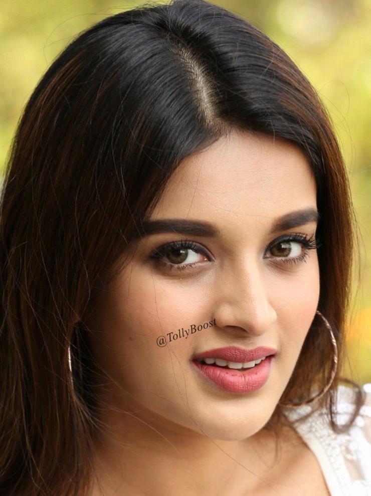 Beautiful Indian Girl Nidhhi Agerwal Long Hair Face Closeup Cinehub