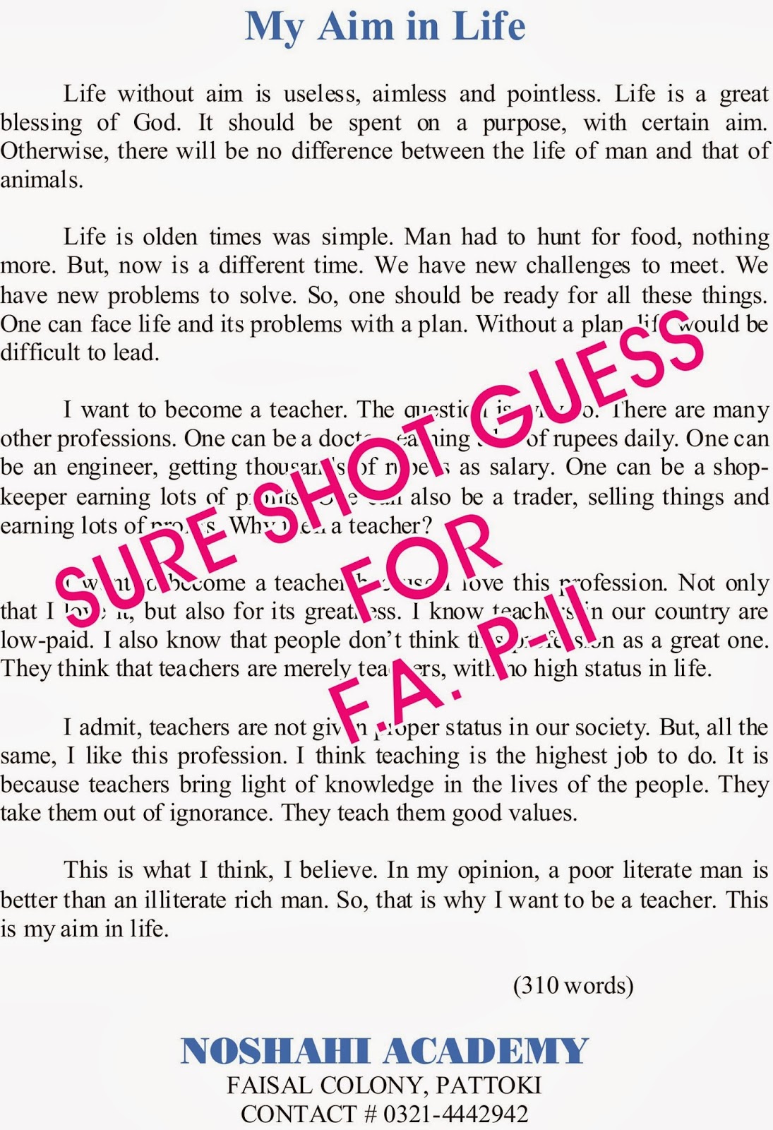 Aimless life essay picture