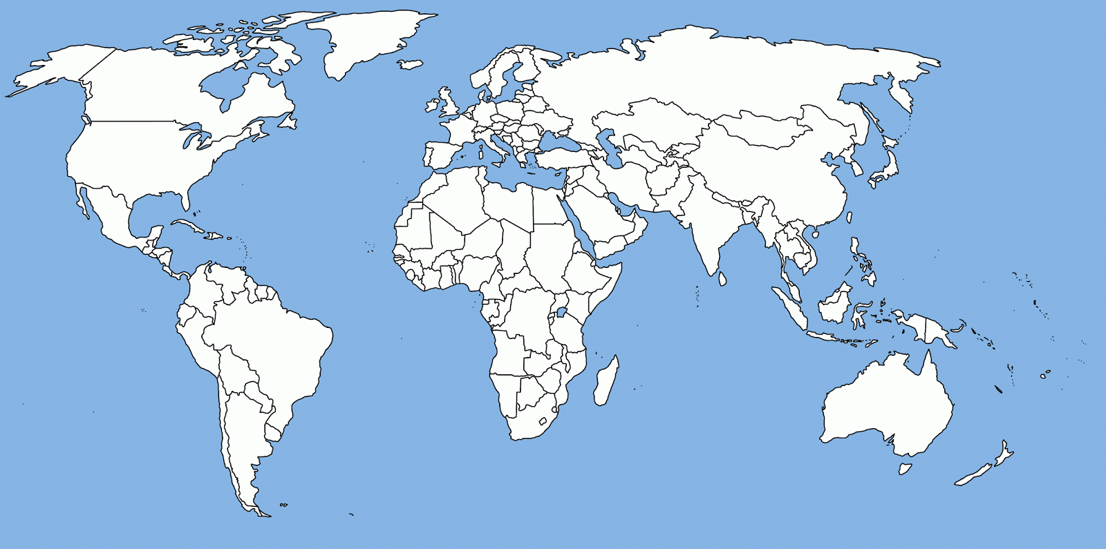 Printable Blank World Map - Free Printable Maps