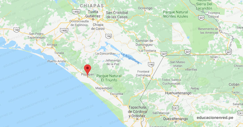 Temblor en México de Magnitud 4.1 (Hoy Sábado 25 Abril 2020) Sismo - Epicentro - Pijijiapan - Chiapas - CHIS. - SSN - www.ssn.unam.mx