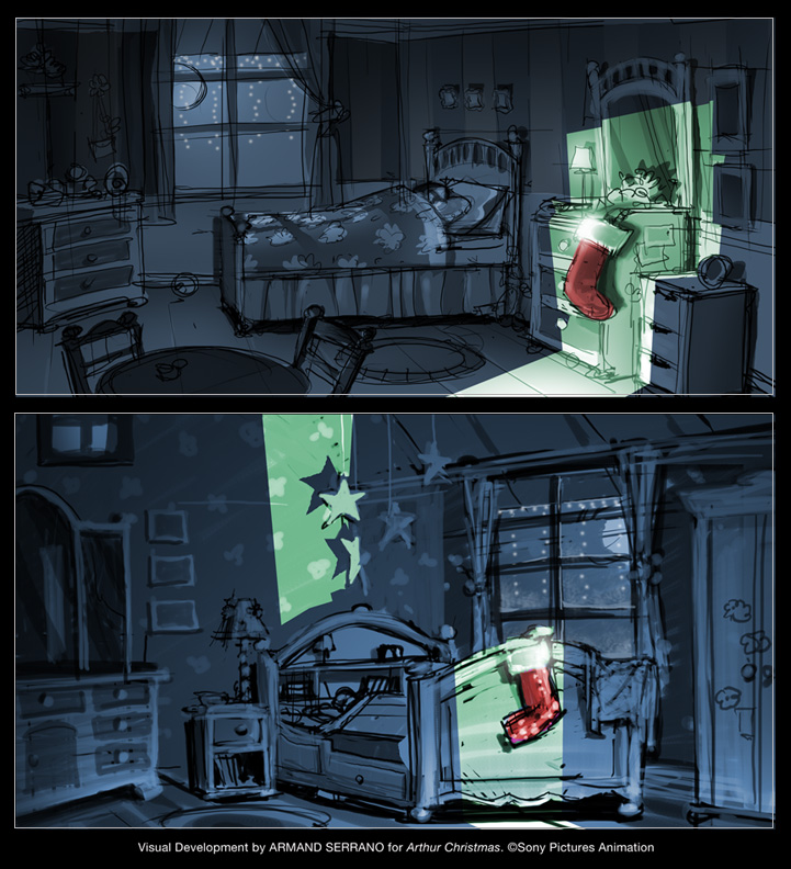 A R M A N D S E R R A N O: Arthur Christmas 1: Neighborhood/Bedroom