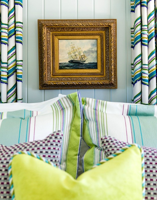 Blue and Green Patterns for Bedroom Decor