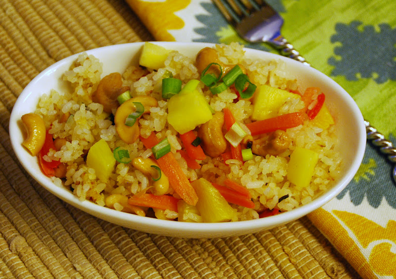 Everyday Insanity...: SRC--Ginger, Pineapple, Cashew Fried Rice