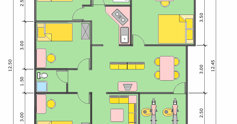 Baru 27 Denah Rumah Minimalis 8 X 12 Gambar Minimalis