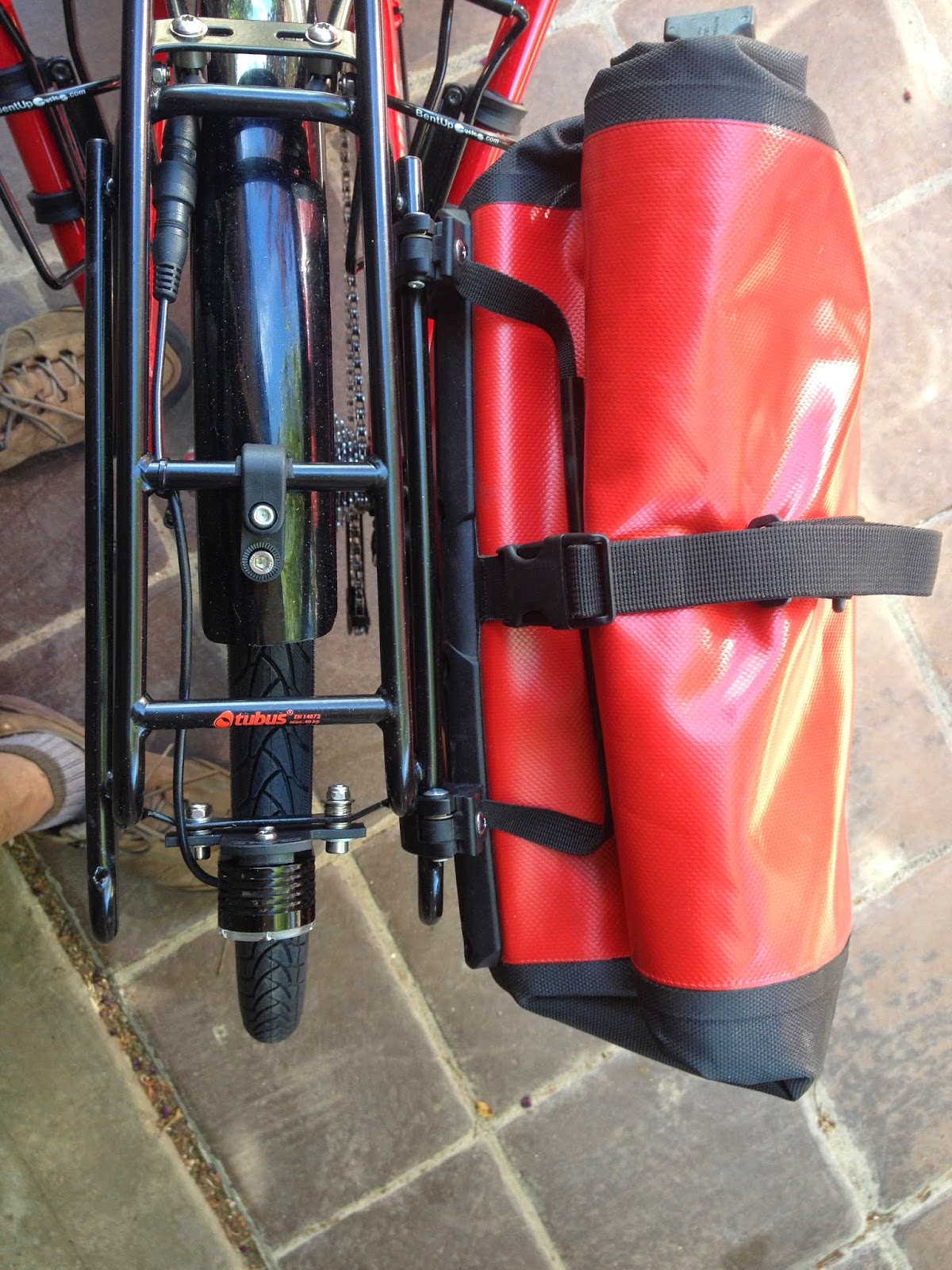 Crazy On Three Ortlieb Pannier on Tubus Rack