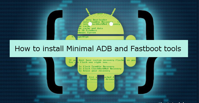 install rom minimal adb fastboot