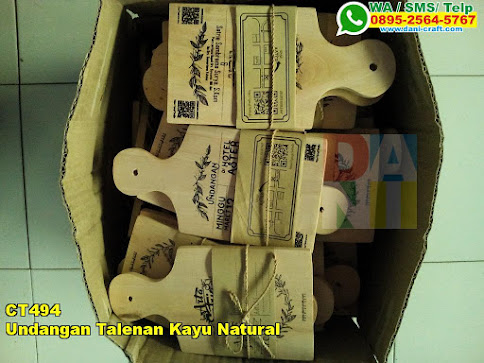 Undangan Talenan Kayu Natural