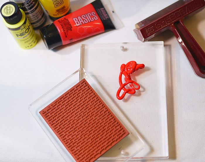 Acrylic Paint Stamping