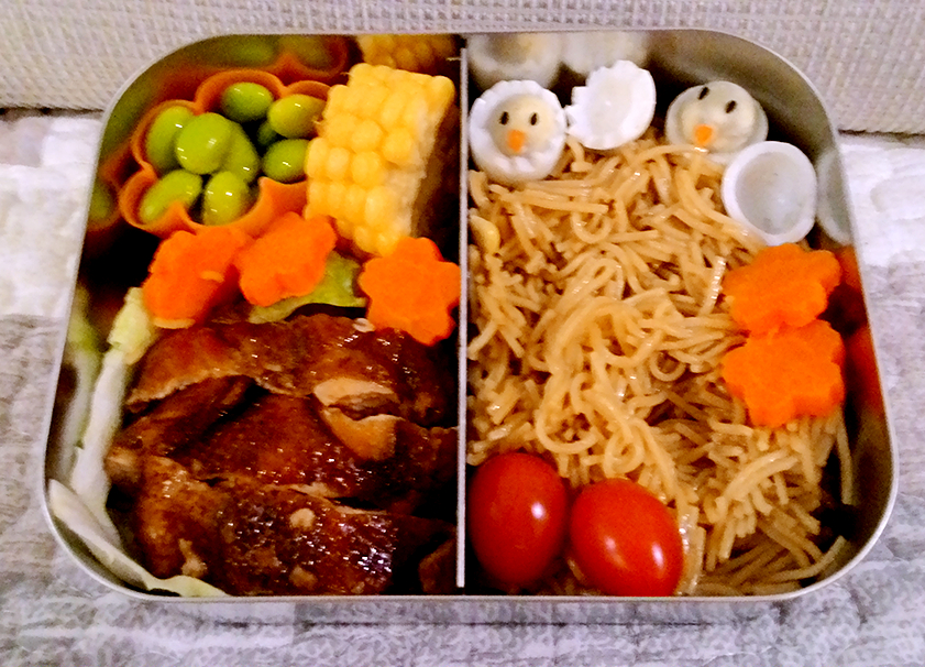 Bento 118 Soy Sauce chicken with wanton noodles Bento for Love